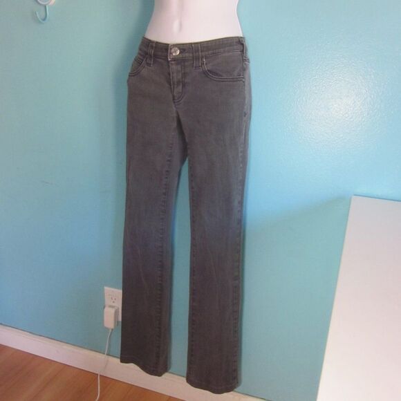 Armani Jeans AJ Womens Size 26 Gray Low Rise Straight Leg Slim Denim - Picture 9 of 10